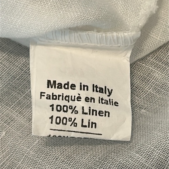 Terzo Millennio Made in Italy White Linen Sleeveless Tunic Top Size 3X - Picture 6 of 14